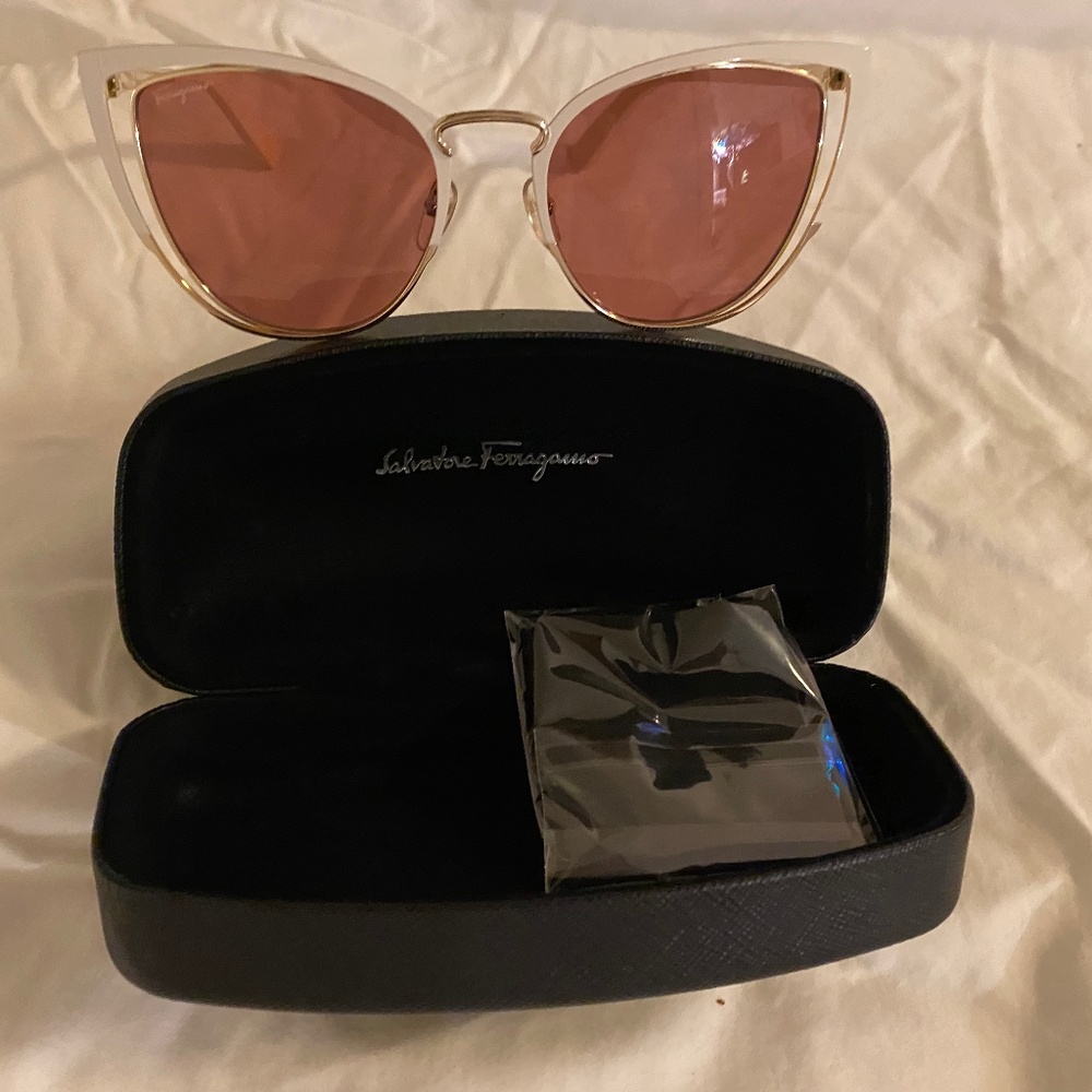 Brand new, never worn Salvatore Ferragamo Cat-Eye Sunglasses